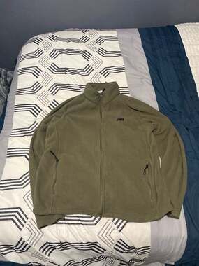 New Balance Men's Small Full Zip Fleece Jacket Army Olive Green NWT